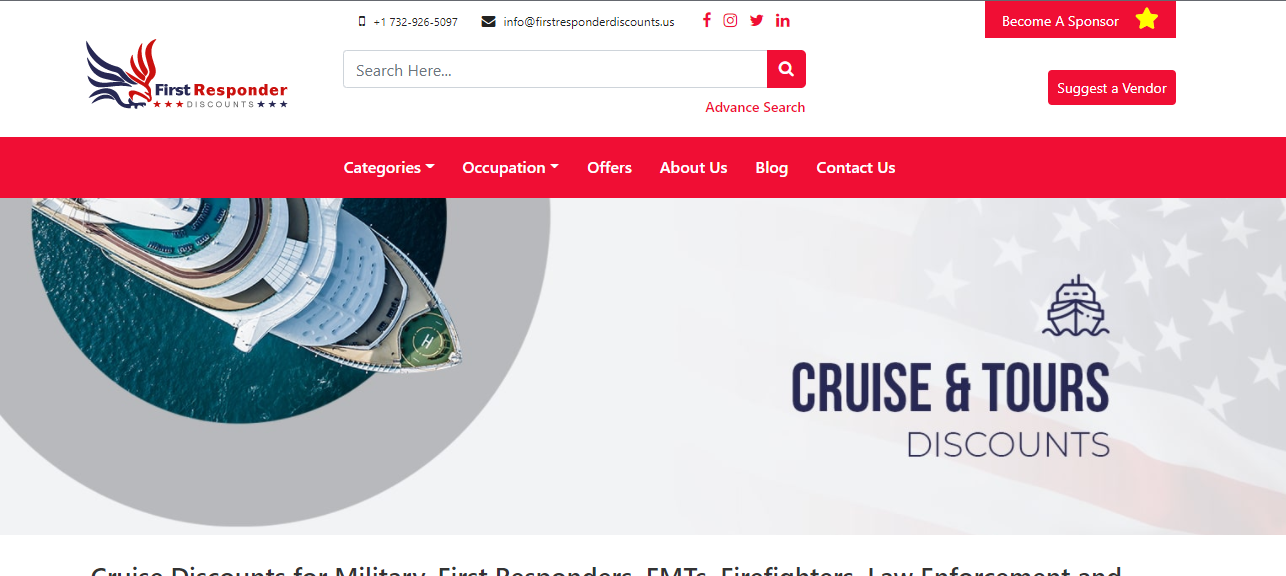 cruise discounts for first responders